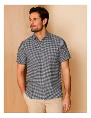 [Reserve] Carter Short Sleeve Check Shirt in Khaki