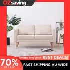 2-seater sofa fabric cream comfortable stylish home decor 116x70x73 1351