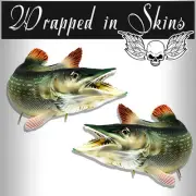 Fish Stickers Decals PIKE Fishing Stickers Fishing Decals AFP-0051