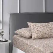 Lisa Green Washed Cotton Printed Fitted Sheet Set by Accessorize