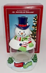 Home Collection By St Nicholas Square 11" Handpainted Snowman Candy Treat Jar