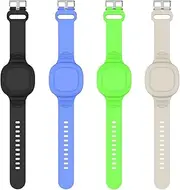 VAEKNVG 4 Packs Waterproof Bracelet for Tile Mate 2022 Kids, Soft Silicone Wristband Holder Full Case Cover Compatible with Tile Mate