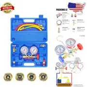 Multi-Function AC Manifold Gauge Set - Accurate Charging Tool with Case