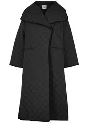 Totême Signature Quilted Shell Coat - Black - M M
