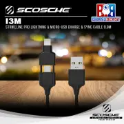 Scosche i3M StrikeLine Pro Lightning & Micro-USB Charge & Sync Cable 0.9m