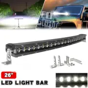 Ultra Slim Curved 26"inch LED Work Light Bar Offroad Driving Truck 4X4 SUV UTV