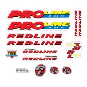 Redline - 1994 - PROLINE - For Chrome frame Decal set - Old school bmx