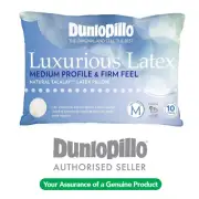 DUNLOPILLO Luxurious Natural Talalay Latex Medium Profile Firm Feel Pillow NEW