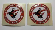MLB 2 Baltimore Orioles World Champion Baseball Stickers See Pictures