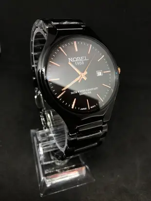 Nobel 諾貝爾錶**60周年慶**含運 黑色輕薄陶瓷釘面/數字精品錶 手錶男錶女錶對錶禮物