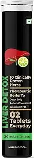 Liver Detox Effervescent | Fizzy Water with 10 Ayurvedic Herbs | Clinically Researched Therapeutic Ingredients | Drop, Dissolve, Fizz, Drink | Pack of 1 | 20 Tablets