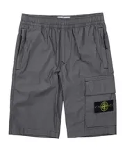 logo-patch track shorts 8Y,14Y charcoal-grey
