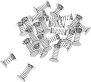 24pcs Mud Car Car Interior Accessories Decoration Figurine Display Shelf Bobble Head Doll Spring Crochet Support Holder Dolls Support Holder Doll Stand Silver Metal Generic
