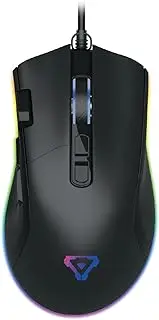 Laser RGB Wired Gaming Mouse, 7 DPI Levels (800-8000), HUANO Switches, 7 RGB Light Modes, Ergonomic Mouse Design, 1.5M Braided Cable, Plug & Play, Compatible with Windows, Mac, Gaming Laptops and PCs