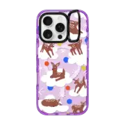 iPhone 16 Pro Impact Ring Stand Case MagSafe Compatible Snow Deer by Katie Benn