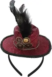 [VERDANVERSE] Retro Gothic Hat Headband with Unique Hair Accessories for Halloween Carnival and Costume Parties Comfortable and Breathable for All Day Wear