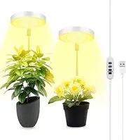 2 Pack Plant Grow Light, 48 LEDs Full Spectrum LED Plant Light for Indoor Plants, Height Adjustable, Auto On/Off Timer 3/9/12H Growing Lamp with 9 Dimmable Brightness