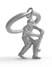 Metalmorphose Miniature 3D Metal Keychain - Cricket, Whitehill MTM282-01