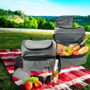 KILIROO Insulated Cooler Lunch Bag 8-10L Portable Outdoor Picnic Container Grey