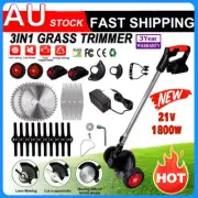 Cordless Grass Trimmer Electric Lawn Mower Whipper Cutter 2x Battery for Whipper