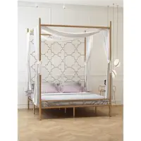 在飛比找ETMall東森購物網優惠-環保鐵床雙人床現代簡約創意臥室鐵架床ins個性四柱床架子鐵藝