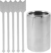 Zerodeko 1Set Stainless Steel Fruit Picks and Cocktail Stirrers Elegant Picks for Appetizers for Parties Weddings and Everyday Use