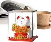 Spizummp Lucky Cat Solar Car - Lucky Cat Waving Arm Car Statue Decorations | Chinese Lucky Cat, Festive Good Luck Wealth Charm for Living Room, Bedroom