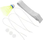 Abaodam Adjustable Badminton Rebound Trainer Single Player Training Tool with Elastic Cord for Effortless Practice for Skill Enhancement and Convenient Setup