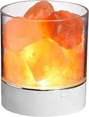 Himalayan Salt Stone Night Light 7 Colors Crystal Lamp Portable USB Natural Air Purification Lamp for Car Home Office Bedroom Desktop Decoration