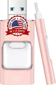 Photo Stick 512GB Easy Photo Video Backup iPhone Android Micro USB Type C Drive