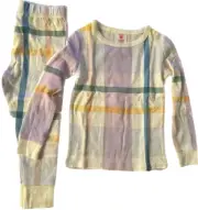 Old Navy Purple Pink Plaid 2 Pieces Pj Pajamas Youth Girls Sz 2T New Kids