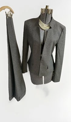 NEW Ann Taylor Pant Suit Size 12 Jacket 10 Pant Two Piece Set Pockets Ankle $287