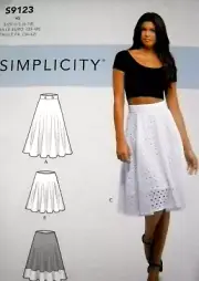 Skirts Quarter Circle Pants Misses 6-14 Simplicity 9123 Sewing Pattern *