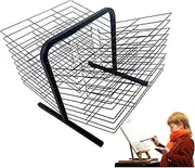 Desktop 20-Layer Double-Sided Drying Rack Art Easel Drying Rack for Schools and Nurseries, Space Saving Rack, (for Artist Canvas, Paper, Paintings)