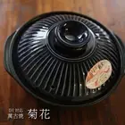 Mangetsuyaki Ginpo IH donabe 7th size with chrysanthemum design and From Japan