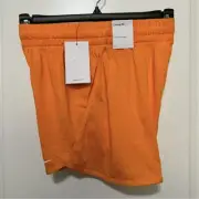 Nike Big Kids Dri-FIT Breezy High-Waisted Training Athletic Shorts Size L Orange