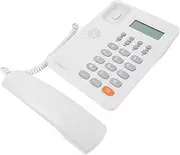 Basic Phone for Office Desk Telephone Sound Smooth Dialing White Reusable Phone for Home Work