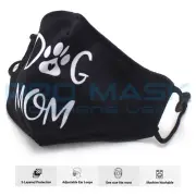Dog Mom Face Mask 3 Layered Reusable Washable Adjustable Comfy Cute Mask Animals
