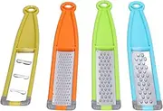 Vegetable Zester Cheese Grater Potato Shredder Stainless Steel Multi Functional Kitchen Tool with Silicone Storage Ring for Home Cooking