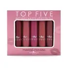 ITALIA DELUXE TOP FIVE MOUSSE MATTE LIPSTICK Modest Mauves 5 pc. Lipsticks Set