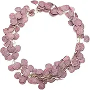 HIAKDOFT 1PC Artificial Eucalyptus Wreath Green Leaf Garland Home Decor Photo Prop for Wall and Door Decoration Simulation Plant Ornament Season