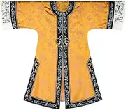 [JIMINISO] Qing Dynasty Satin Yellow Printed Cheongsam Cloak Chinese Vintage Heavy Industry Horse Face Skirt Original Qipao Dress