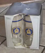NEW LIBBEY Star Trek USS ENTERPRISE NCC-1701A Glass Set of Four HIGHBALL vtg OLD