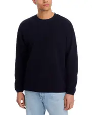 Frame Cotton Waffle Textured Long Sleeve Tee