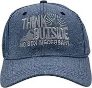 [Crazy Dog T-shirts] Think Outside Hat Funny Sarcastic Outdoors Novelty Cap