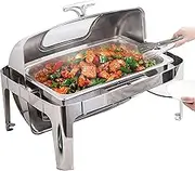 Food Warmers Electric for Parties Buffets, Stainless Steel Chafing Dish Buffet Set with Lid, 13L Large Capacity Food Warmer and Commercial Buffet Servers