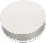 Gogogmee Large Bowl of Loose Powder Box Powder Puff Makeup Powder Container Empty Cushion Compact Case Dusting Powder Container with Puff for Women Body Puff Dusting Puff Silver Plastic