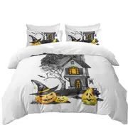 Halloweens Haunted House Quilt Cover