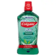Colgate Plax Antibacterial Mouthwash 1L, Freshmint, Alcohol Free, Bad Breath ...