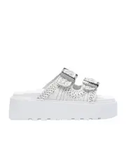 Casadei Double-Strap Slip-On Sandals 36,38,39.5,39,40.5,40,41,35.5 White